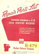 Barber Colman-Barber Colman 6-10, Hobbing Machine, 4372 & Up, Repair Parts Manual Year (1964)-6-10-01